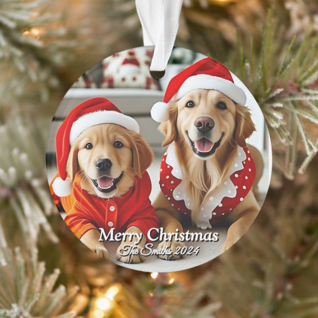 Ornamento Feliz Natal da família moderna (Árvore)
