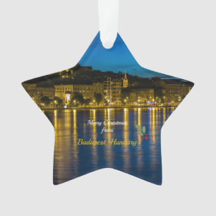 Ornamento Feliz Natal de Budapeste, Hungria,