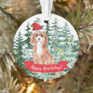 Ornamento Feliz Natal de Cavapoo