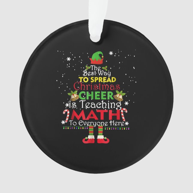 Ornamento Feliz Natal Do Professor De Matemática (Frente)