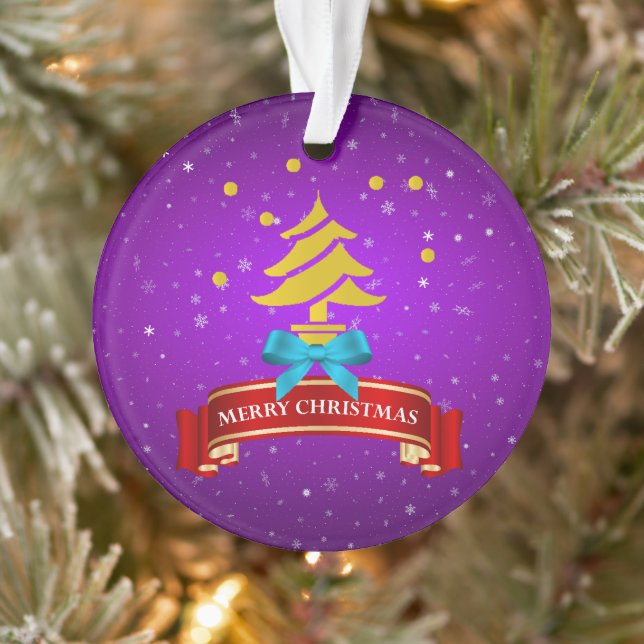 Ornamento Feliz Natal e um Feliz Ano Novo! (Árvore)