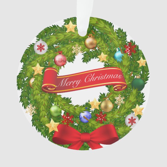 Ornamento Feliz Natal e um Feliz Ano Novo! (Frente)