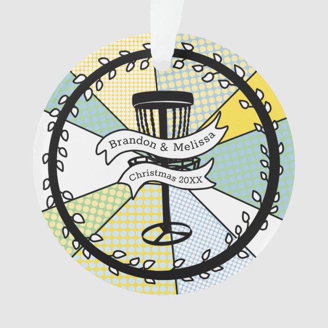 Ornamento Feliz Natal para o meu Golfer de Disco Favorito (Frente)