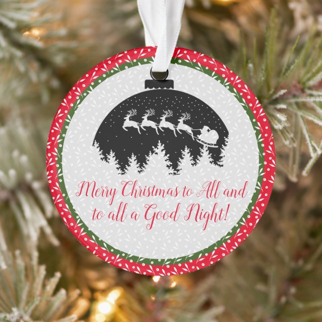 Ornamento Feliz Natal Para Todos E Para Toda Boa Noite (Árvore)