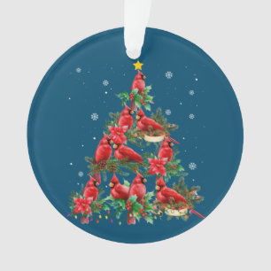 Ornamento Feliz Natal Pássaro Cardinho Mais Pobre dos Xmas