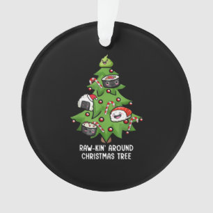 Ornamento Feliz Natal Sushi Sashimi T Camisa Natal