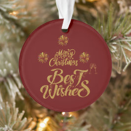 Ornamento Feliz Natal Trendy Elegante