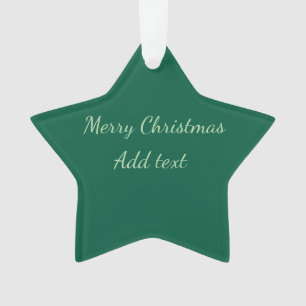 Ornamento Feliz Natal verde plano solo holida