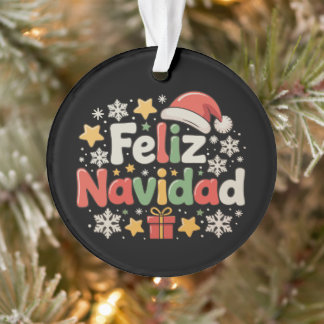 Ornamento Feliz Navidad Spanish Mexican Merry Christmas Xmas