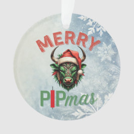 Ornamento Feliz PIPmas Design de Negociação de Touro de Nata