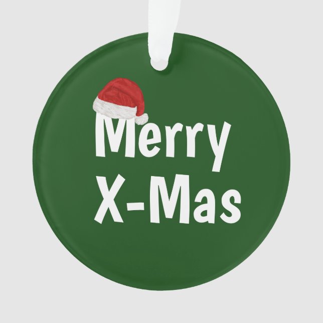 Ornamento Feliz X-Mas (Frente)