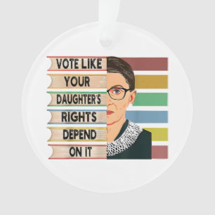 Ornamento Feminista Ruth Bader Ginsburg RBG - Garota de cita