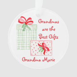 Ornamento Feriado de Aquarela PERSONALIZAR Vovó