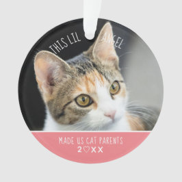 Ornamento Feriado de Foto de Gatinho de Natal Pet First