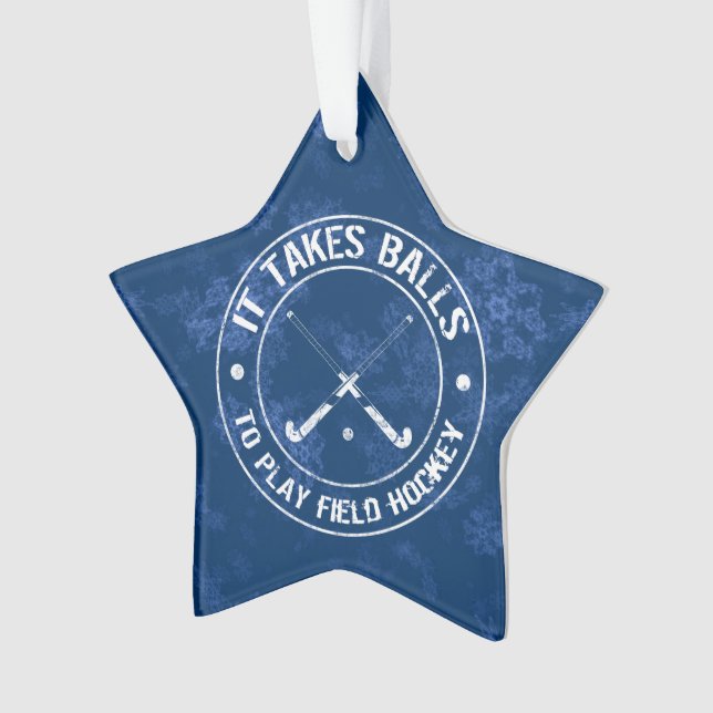 Ornamento Feriado de Hóquei em Campo Engraçado (Frente)