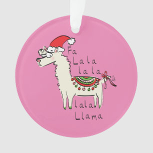 Ornamento Feriado de Natal Llama Cute Engraçado