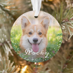 Ornamento Feriado de Pet Dog Puppy Personalizado 2