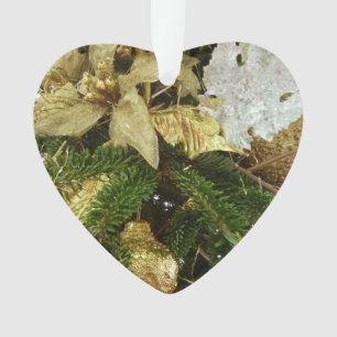 Ornamento Feriado de Prata e Dourado Árvore de Natal II