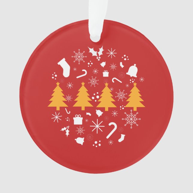 Ornamento Feriado, Feliz Natal (Frente)