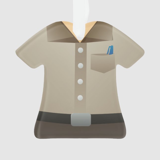 Ornamento Feriado personalizado do Natal do homem de entrega (Frente)