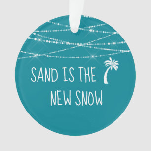 Ornamento Feriados de Teal Datados no Primeiro Natal na Flór