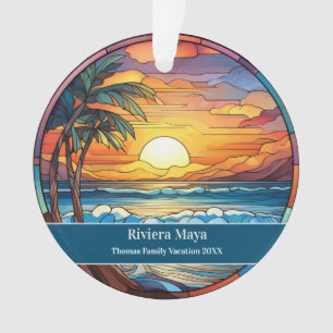 Ornamento Férias na praia de Riviera Maya