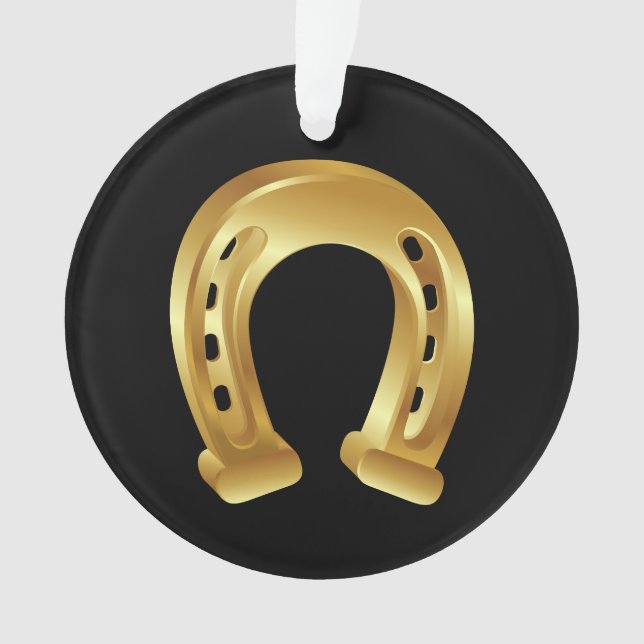 Ornamento Ferradura de ouro Sortudo (Frente)