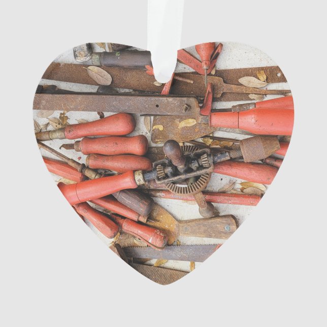 Ornamento Ferramenta Antiguamente Rustic Red Man (Verso)