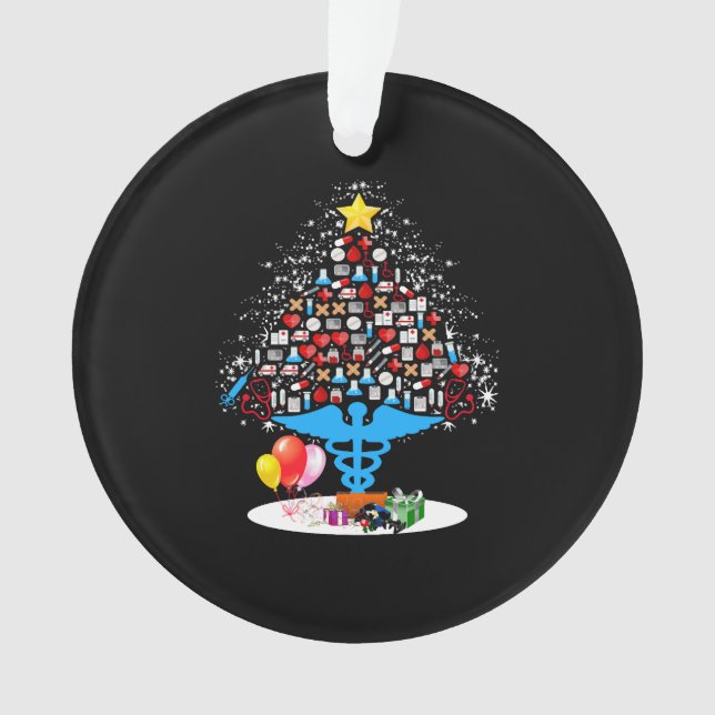 Ornamento Ferramentas Médicas Árvore de Natal Engraçado Enfe (Frente)