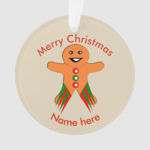 Ornamento Festa de Natal Gingerbread Man Acrylic Ornament