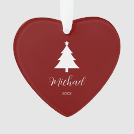 Ornamento Festive Christmas Tree Heart-Shaped Mark Ornament