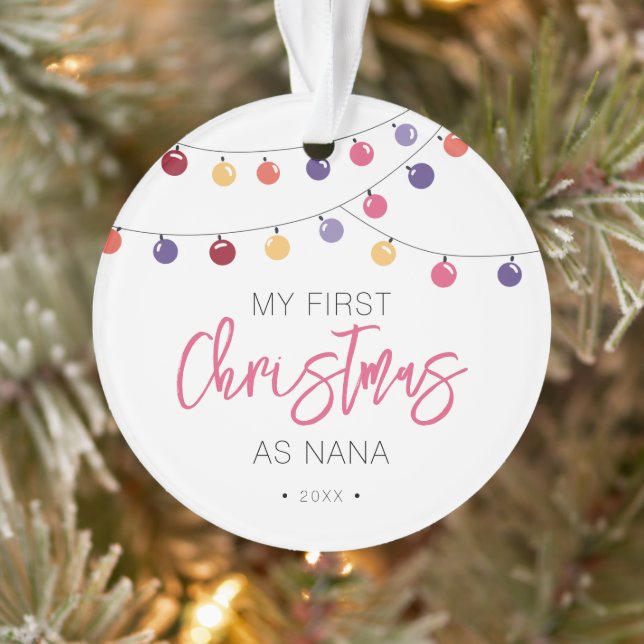 Ornamento Festivo Meu Primeiro Natal como Nana (Árvore)