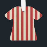 Ornamento Festivo Retro Vintage Estrias Verticais de PopCorn<br><div class="desc">Um estilo retrô de pipoca festiva vermelha e listras bege decor de forma horizontal ou vertical são um estilo moderno de design gráfico clássico que sempre dá um presente personalizado para você mesmo ou para alguém especial na sua lista, eles certamente fazem uma impressão em qualquer ocasião festiva. Envie-nos um...</div>