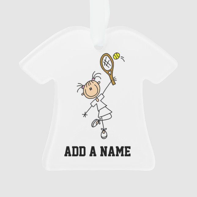 Ornamento Figura fêmea jogador de ténis da vara (Frente)