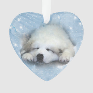 Ornamento Filhote de cachorro do sono de grandes Pyrenees da