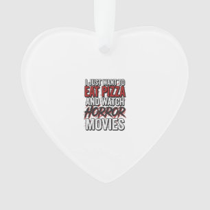 Ornamento Filmes de Terror de Pizza Tipografia Vintage de Ha