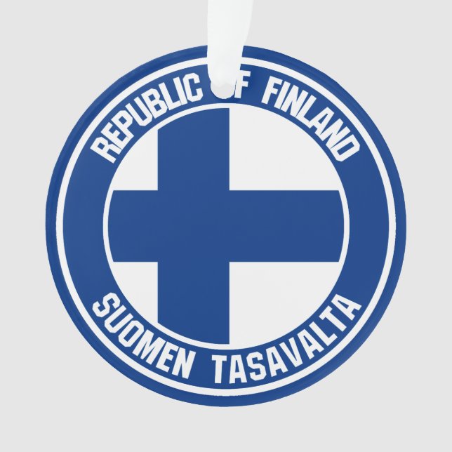 Ornamento Finlândia Round Emblem (Frente)