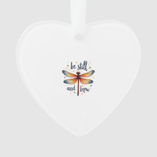 Ornamento Fique parado e conheça Floral Dragonfly Cristão Ve