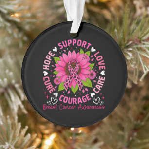 Ornamento Fita Rosa de Conscientização do Câncer de Mama Gir
