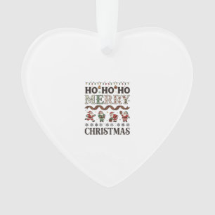 Ornamento Fita Xadrez do Papai Noel Ho Merry Christmas