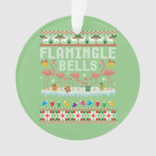 Ornamento Flamingle Belts Rosa Flamingo, Natal Feio, Natal