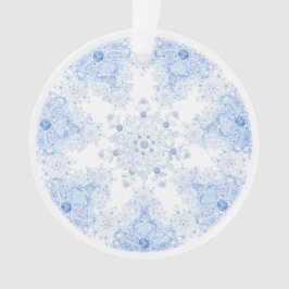 Ornamento Floco de neve azul gelo