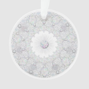 Ornamento floco de neve branco