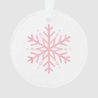 Ornamento Floco de neve rosa