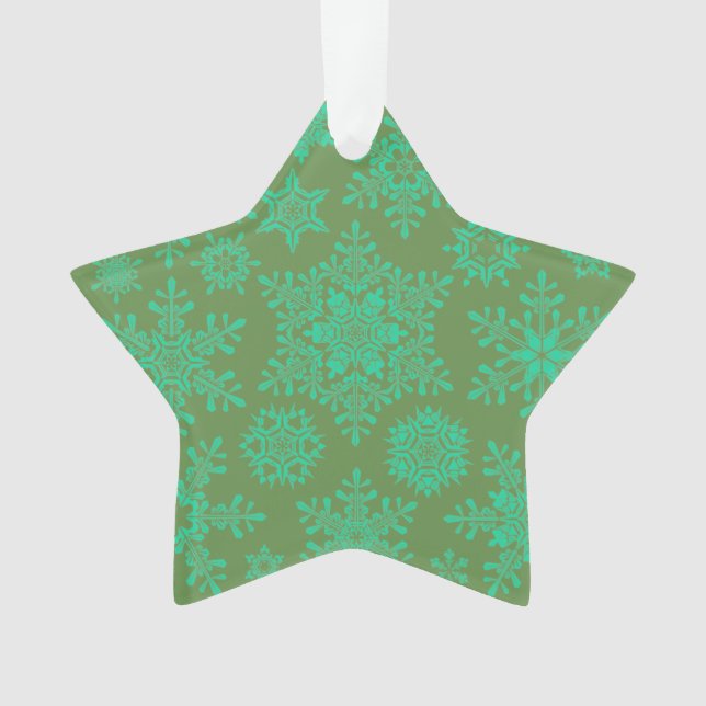 Ornamento Flocos de neve de Natal (Frente)