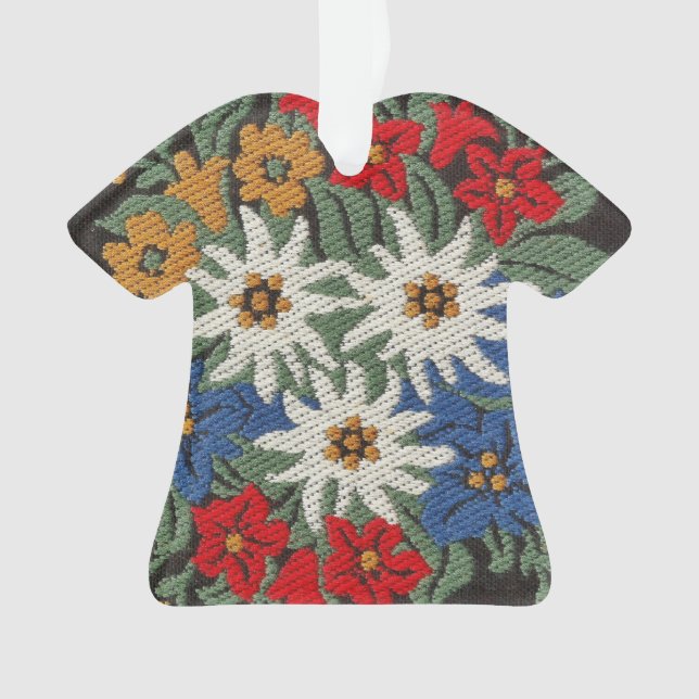 Ornamento Flor alpina suíça de Edelweiss (Frente)