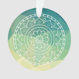 Ornamento Flor de Harmonia de Inspiração Mandala Amarelo Ver