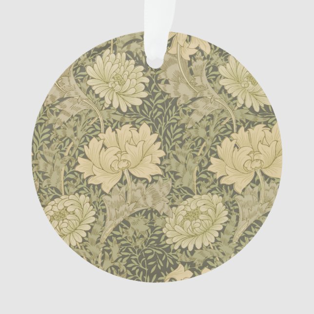 Ornamento Flor de Salvia Crisântemo William Morris (Frente)