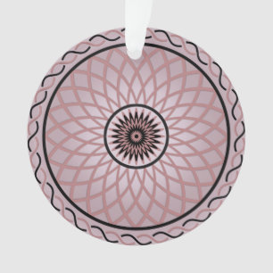 Ornamento Flor Geométrica Rosa Roxo