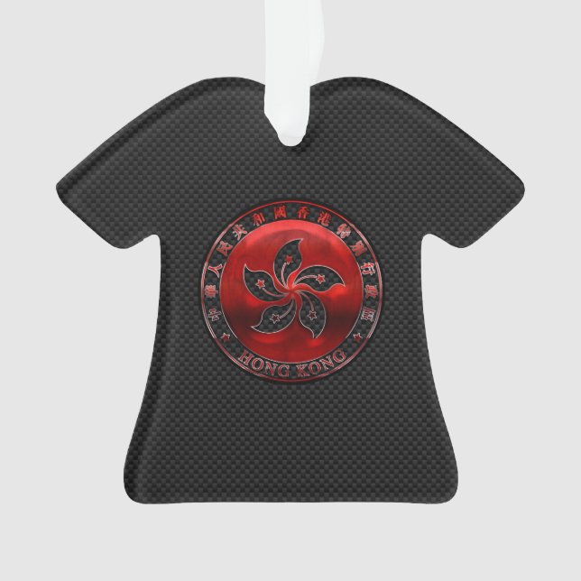 Ornamento Flor Orquídea de Hong Kong em Impressão de fibra d (Frente)